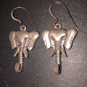 Sterling Silver Elephant Earrings